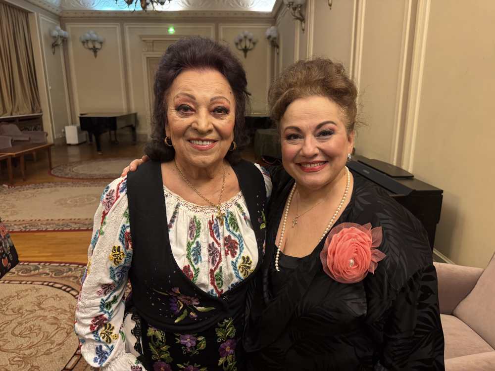 Leontina Vaduva si Maria Ciobanu in culise la Ateneul Roman 3.02.2025