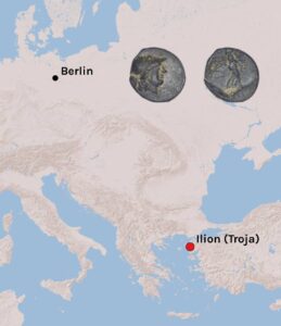 Moneda bătută în orașul antic Troia a fost găsită pe un câmp din Berlin